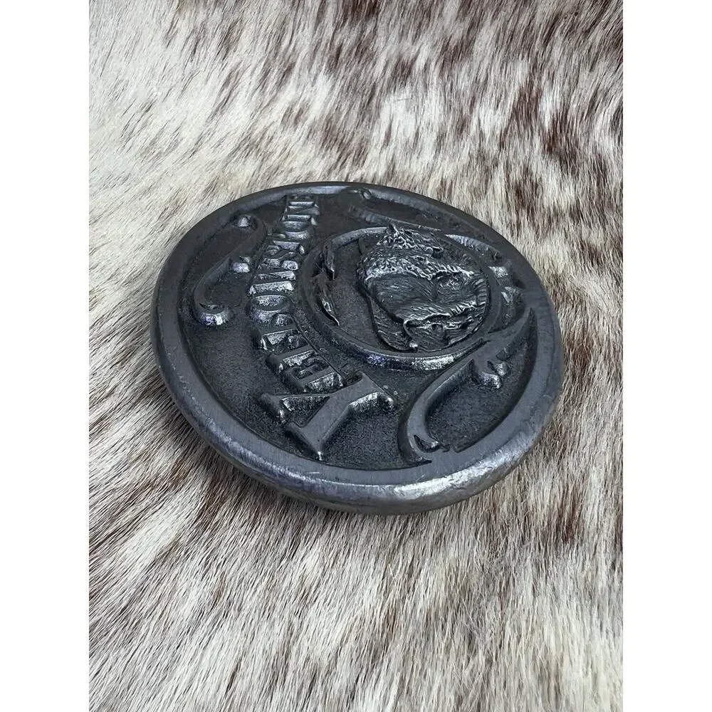 Bison Buffalo Yellowstone Belt Buckle Pewter CSSC Made In USA NWOT Western SW